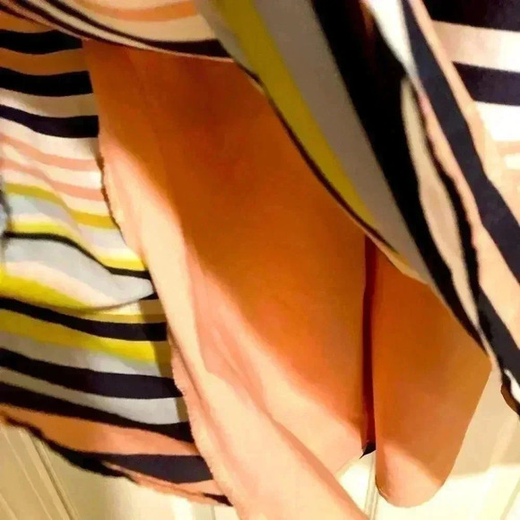 The Limited Women's Dress Peach Blue Green Striped Size Medium Tall- EUC - Picture 3 of 4